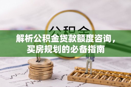 城步解析公积金贷款额度咨询，买房规划的必备指南